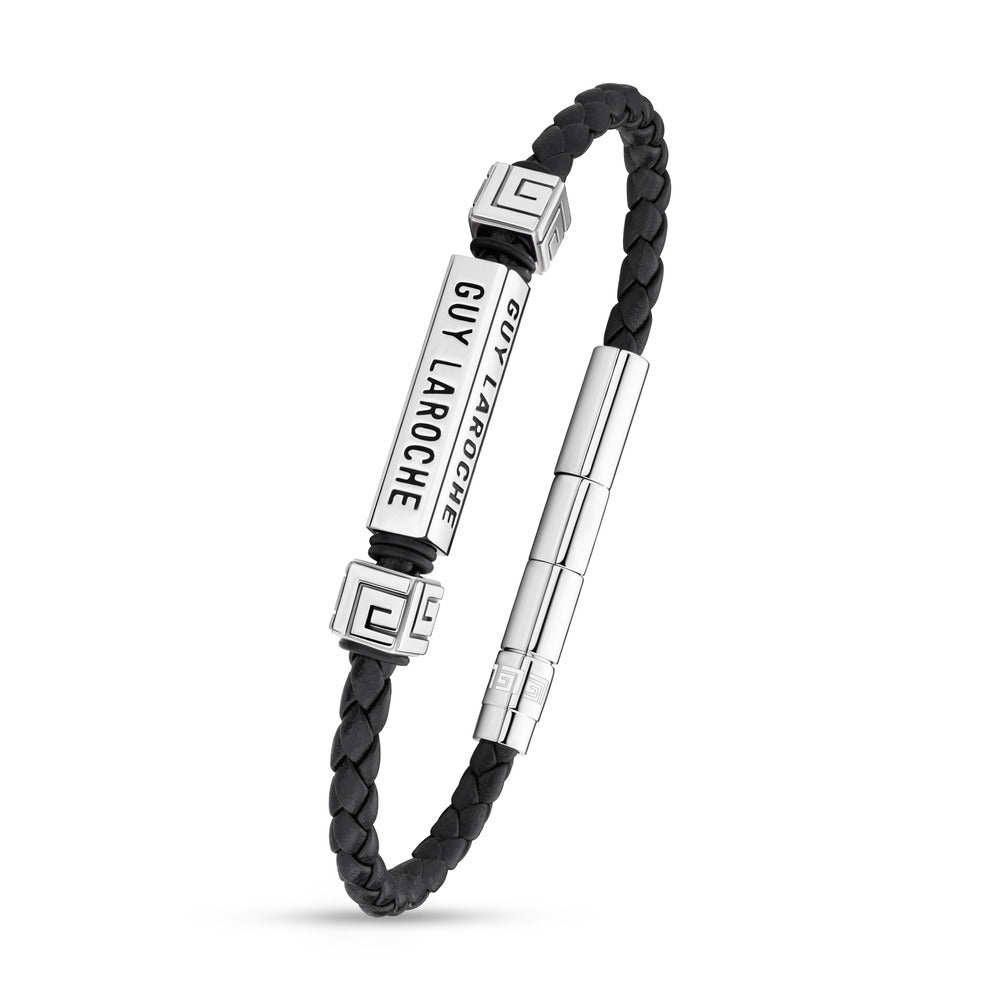 Men Jean Silver-Black Bracelet