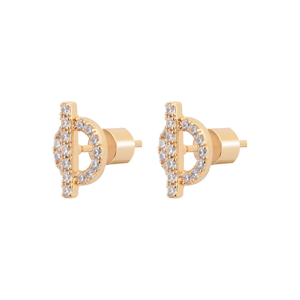 Women Orietta O Crossed Blue Earring