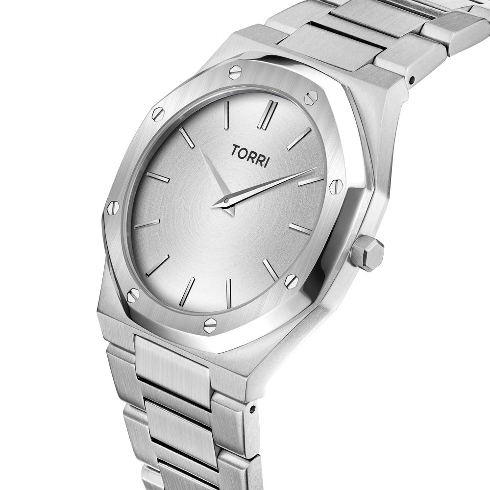 Men Angelo Silver 40mm Watch