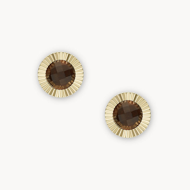 قرط نسائي من الفولاذ المقاوم للصدأ باللون الذهبي