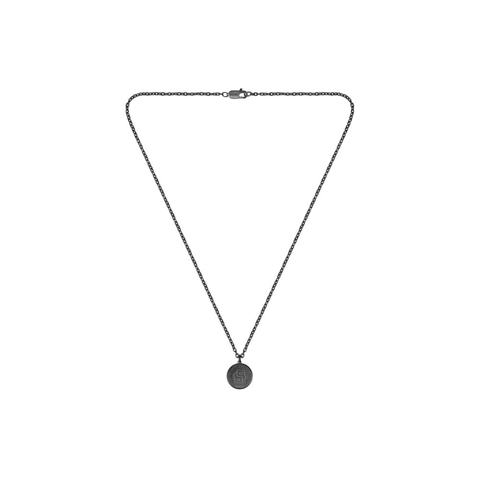 Men Double B Coin Necklace