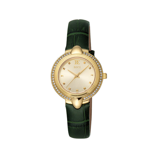 Miera Women Champagne Leather Watch