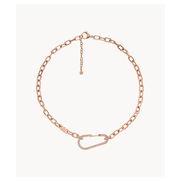 Women Stainless Steel Rose Gold Necklace