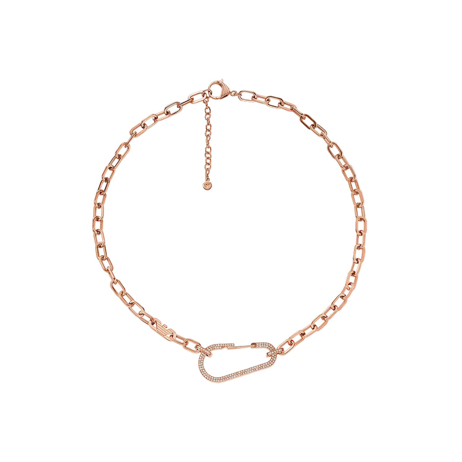 Women Stainless Steel Rose Gold Necklace