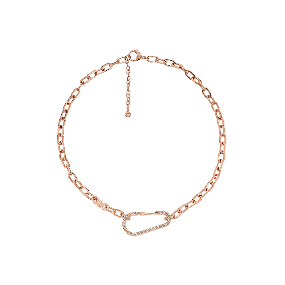 Women Stainless Steel Rose Gold Necklace