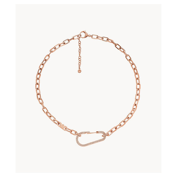 Women Stainless Steel Rose Gold Necklace