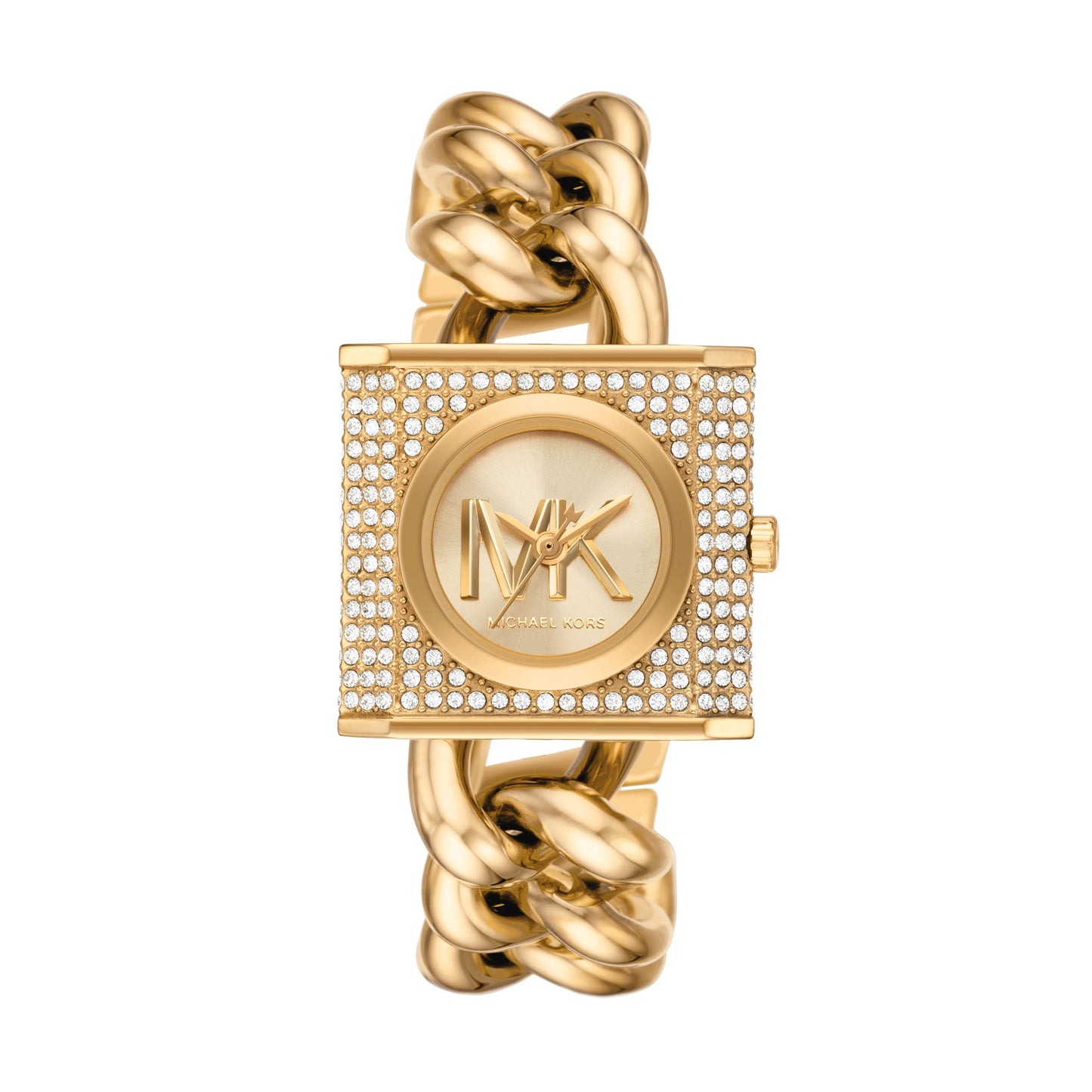 Men Mk Chain Lock 25mm Gold Watch