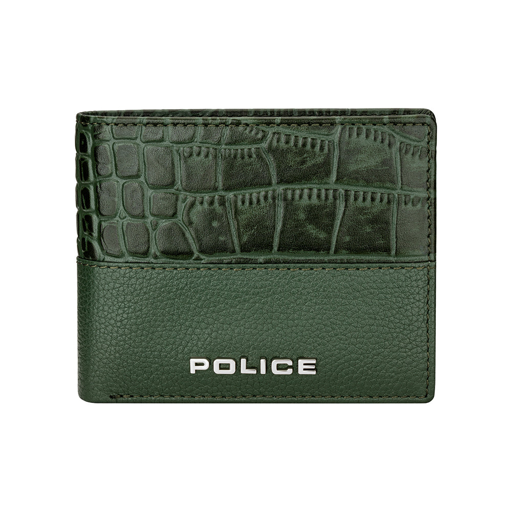 Police Men Leather Olive Wallet