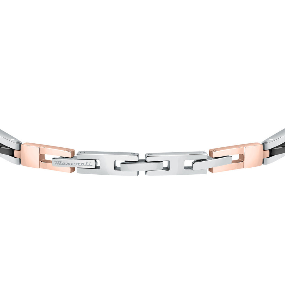 Men Ceramic Silver Bracelet