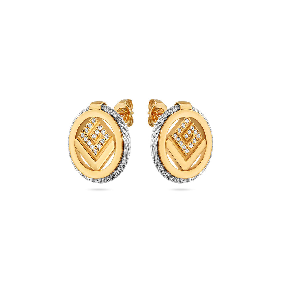 Camille Two Tone Earrings