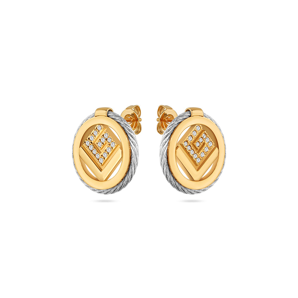 Camille Two Tone Earrings
