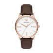 Men Minimalist Brown Watch