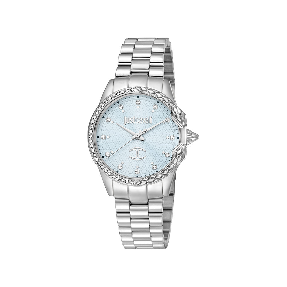 Diva Women Blue Stainless Steel Watch