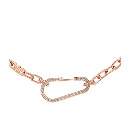 Women Stainless Steel Rose Gold Necklace