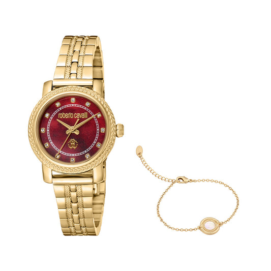 Carina Women Red Stainless Steel Watch