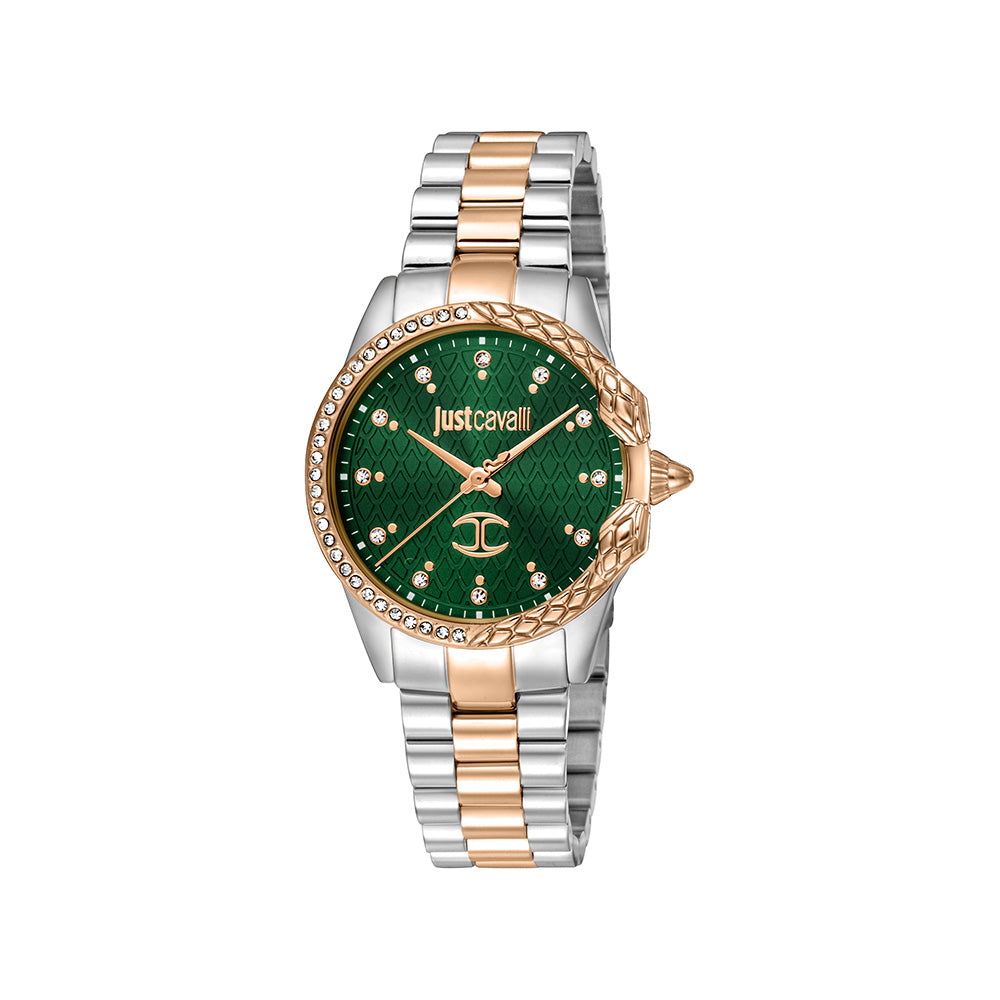 Diva Women Green Stainless Steel Watch