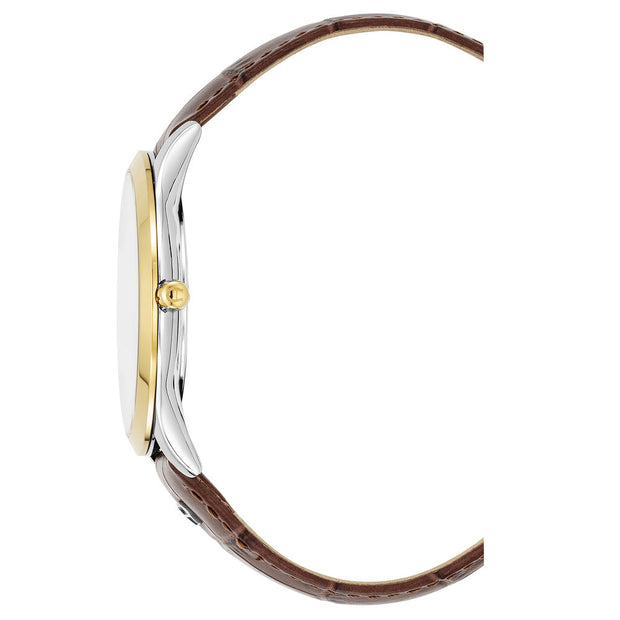 ساعة تريفيزو 2 للرجال بسوار من الجلد البني مقاس 42 مم