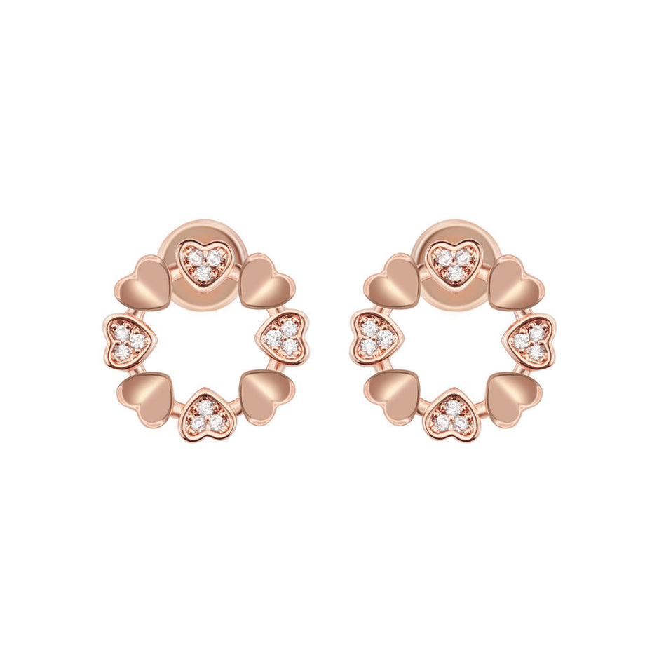 Women Rose Gold Earring