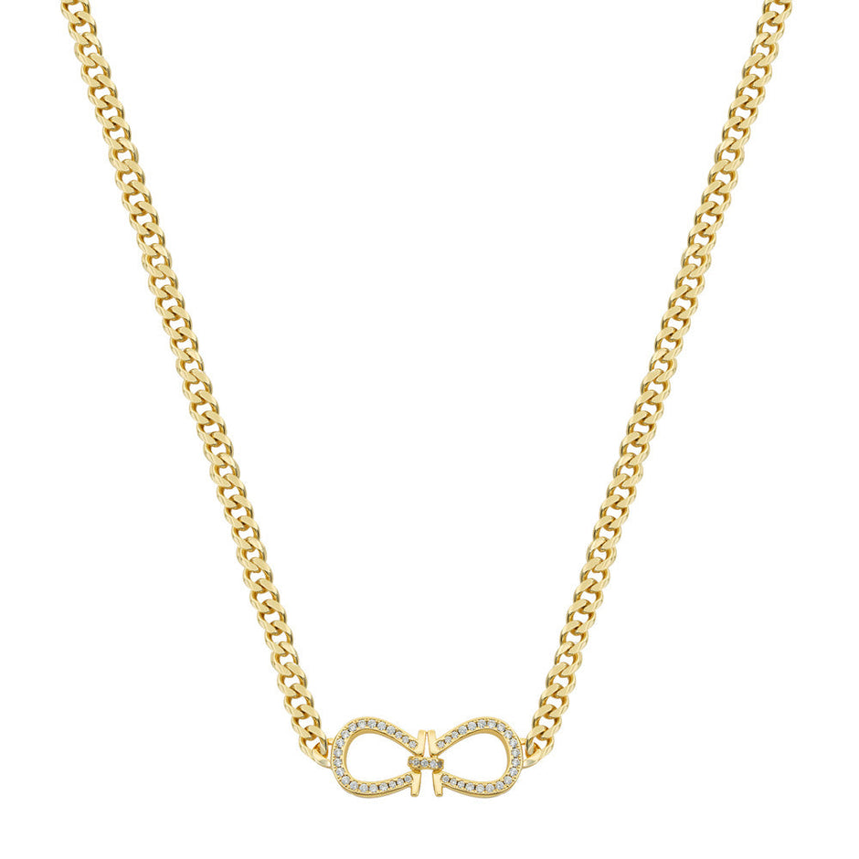Women Solitaire Crystal Blue Necklace