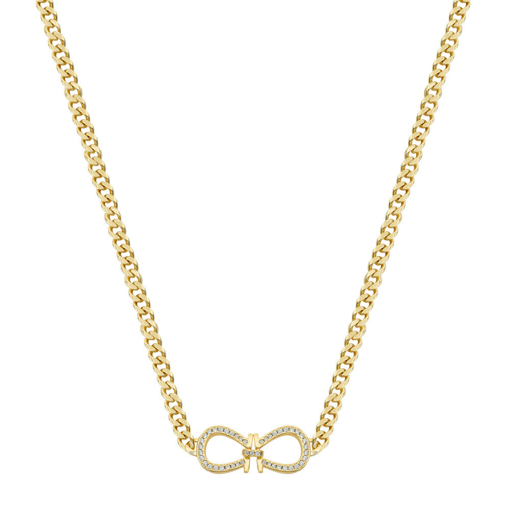 Women Solitaire Crystal Blue Necklace