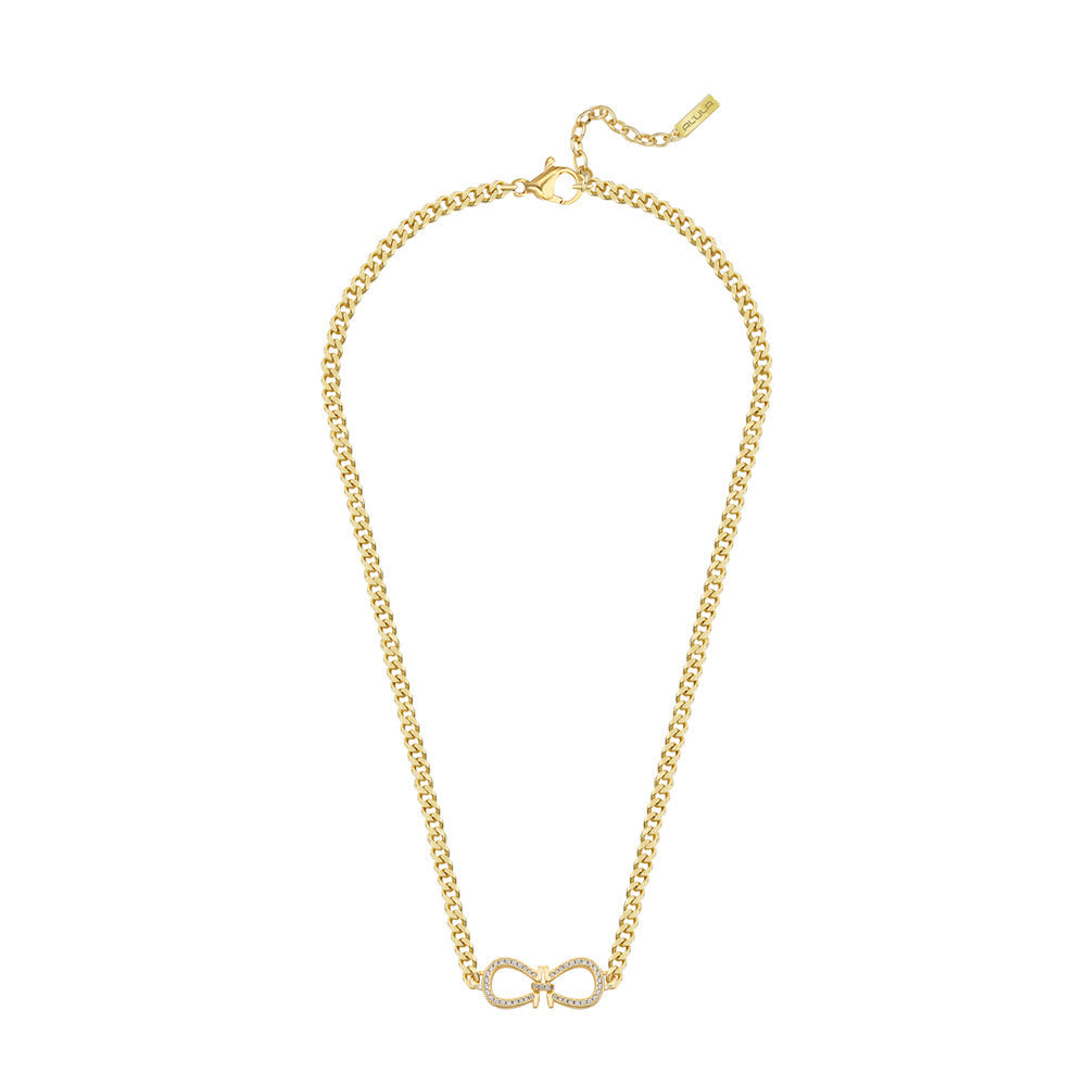 Women Solitaire Crystal Blue Necklace