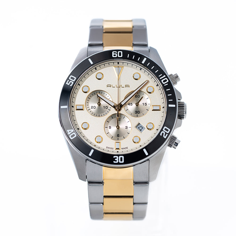 Men Gold Stainless Steel 42.5mm Watch