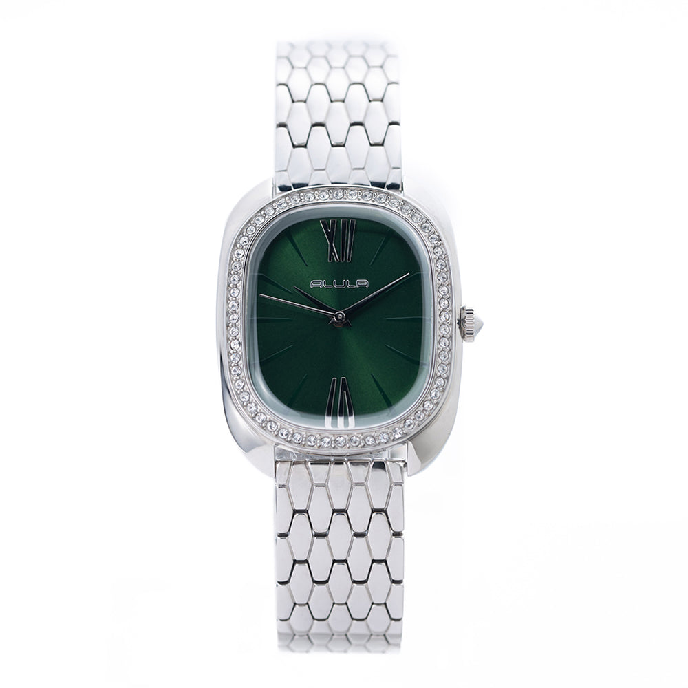 Women Green Stainless Steel 28mm Watch