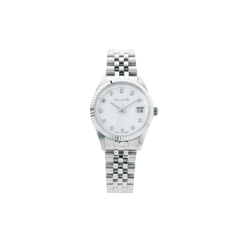 Women White 32mm Silver Watch