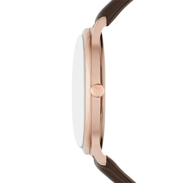 Men Minimalist Brown Watch