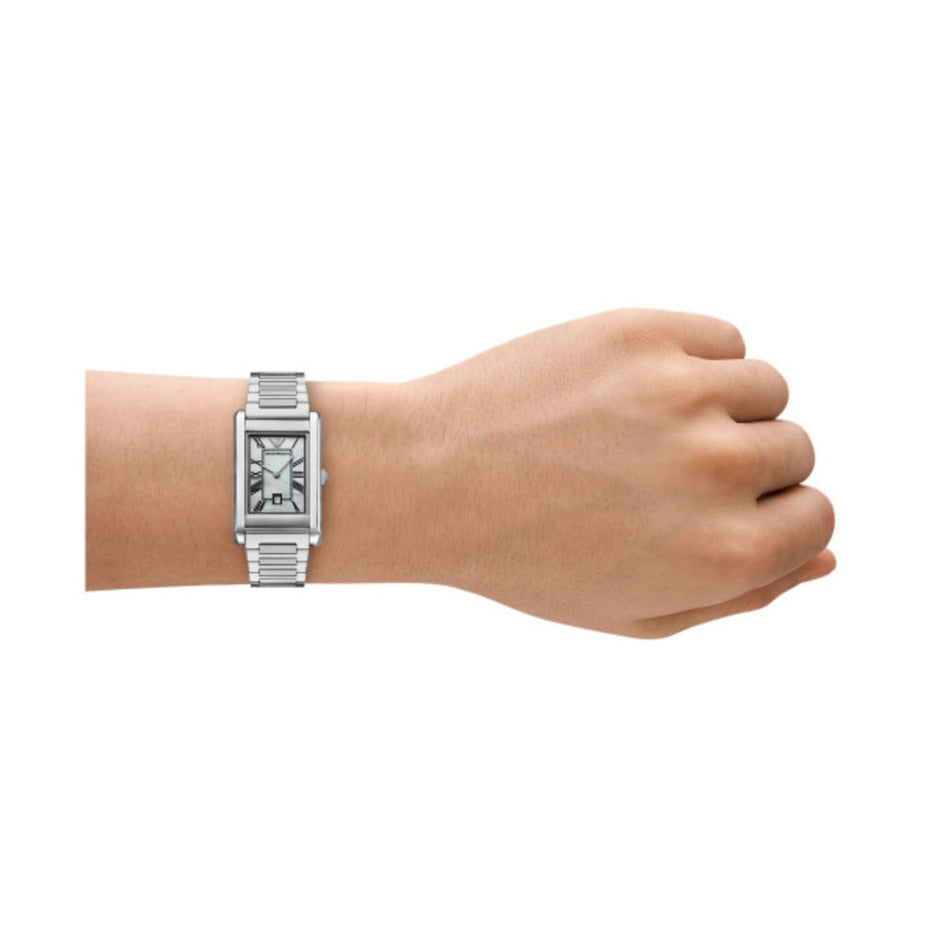 Men Gino Silver 25mm Watch