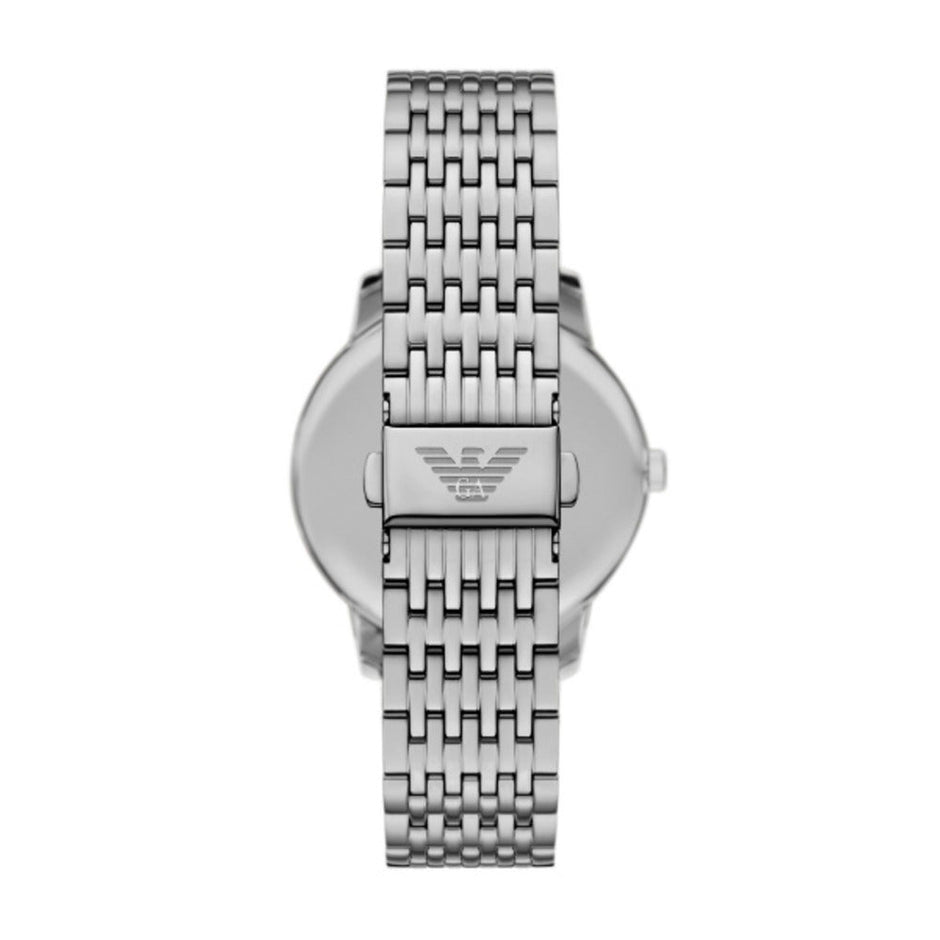 Men Minimalist Silver 39mm Watch
