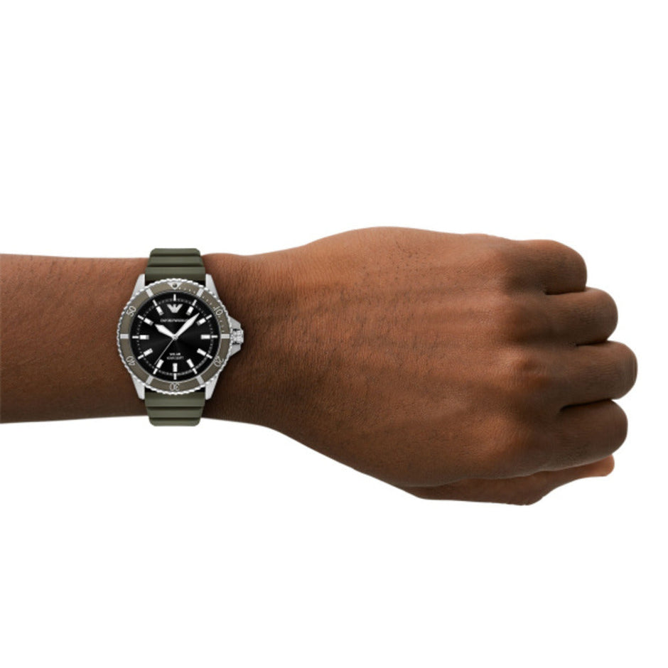 Men World Explorer Green Watch
