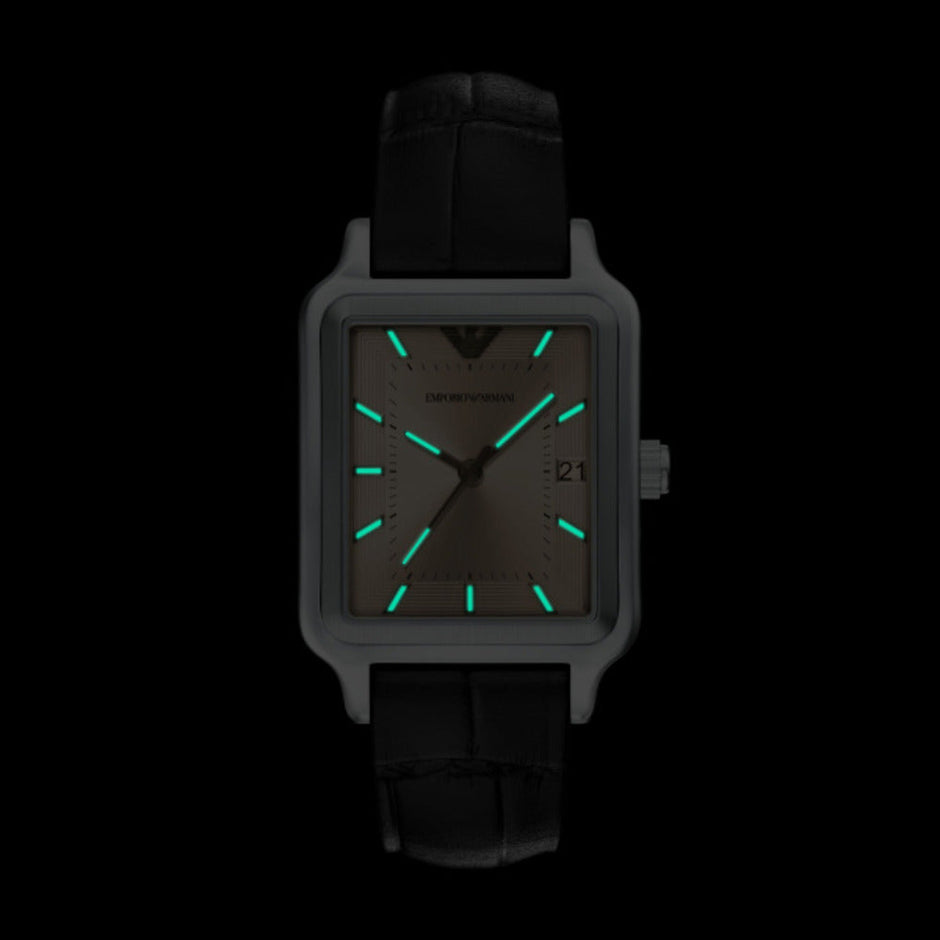 Men Brown Leather Watch
