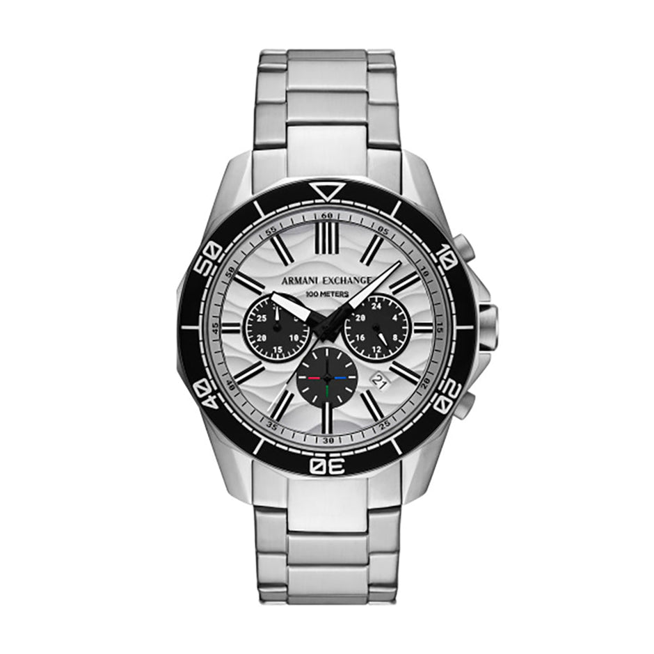 Men Silver 44mm Watch