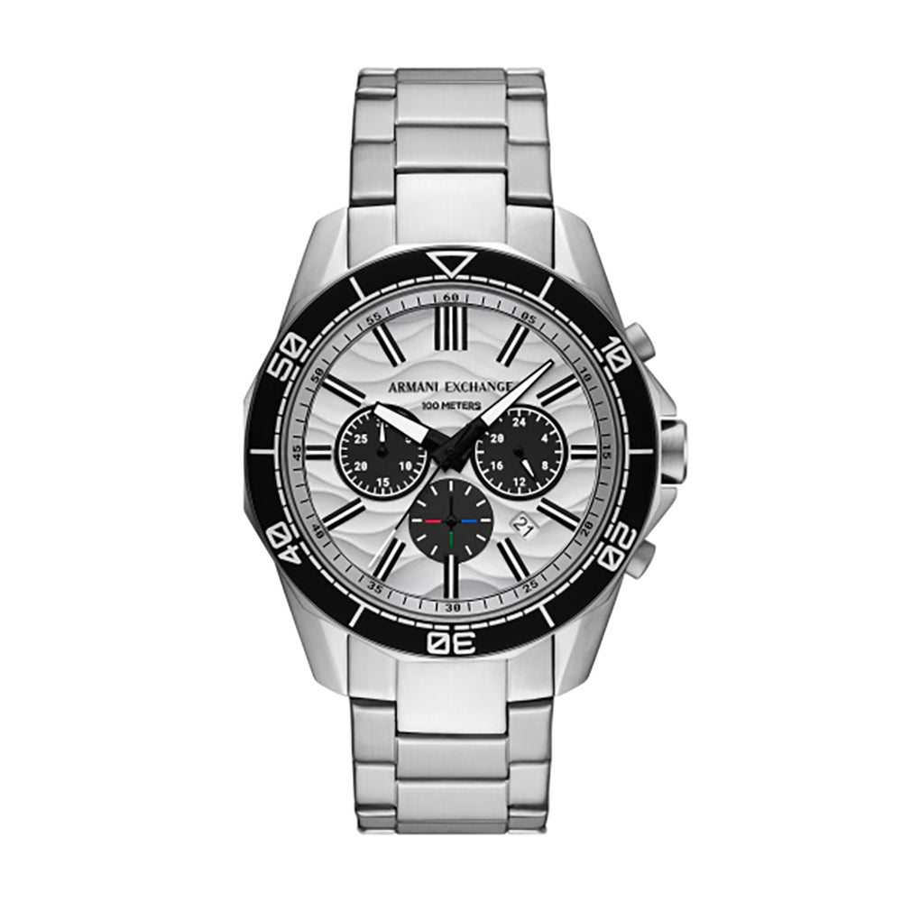 Men Silver 44mm Watch