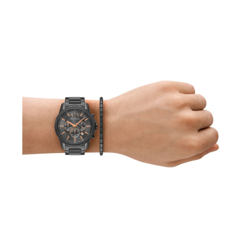 Men Banks Gunmetal Watch Set