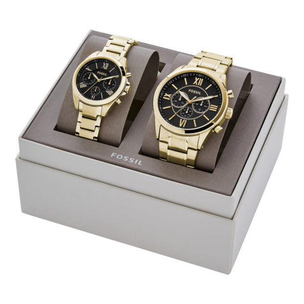 Unisex Gift Set Gold Watch