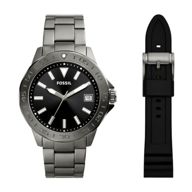 Men Gift Set Grey 45mm Watch