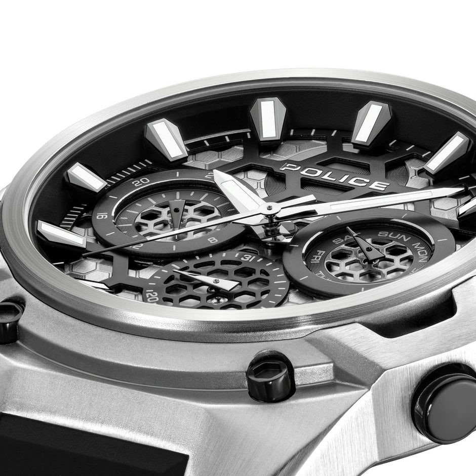 Men Challenger Silver 46Mm Watch