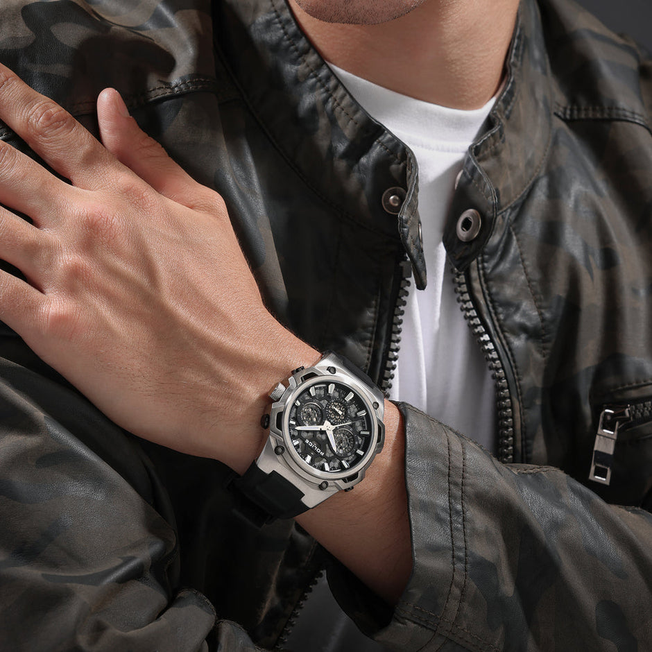 Men Challenger Silver 46Mm Watch