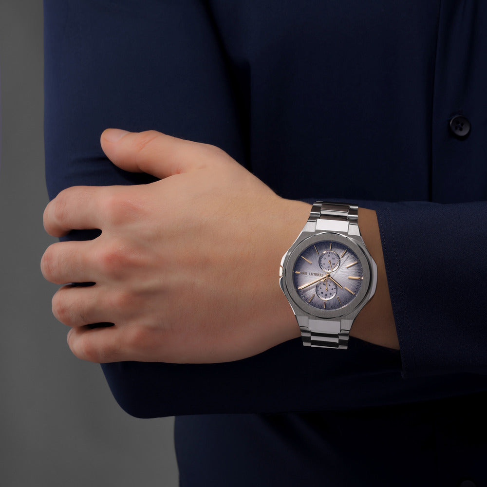 Men Lucardo 52mm Silver Watch