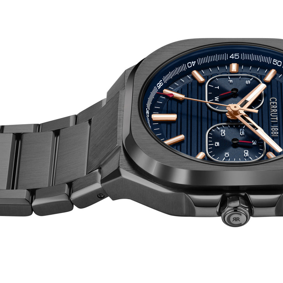 Men Leadri Blue 39X51mm Watch