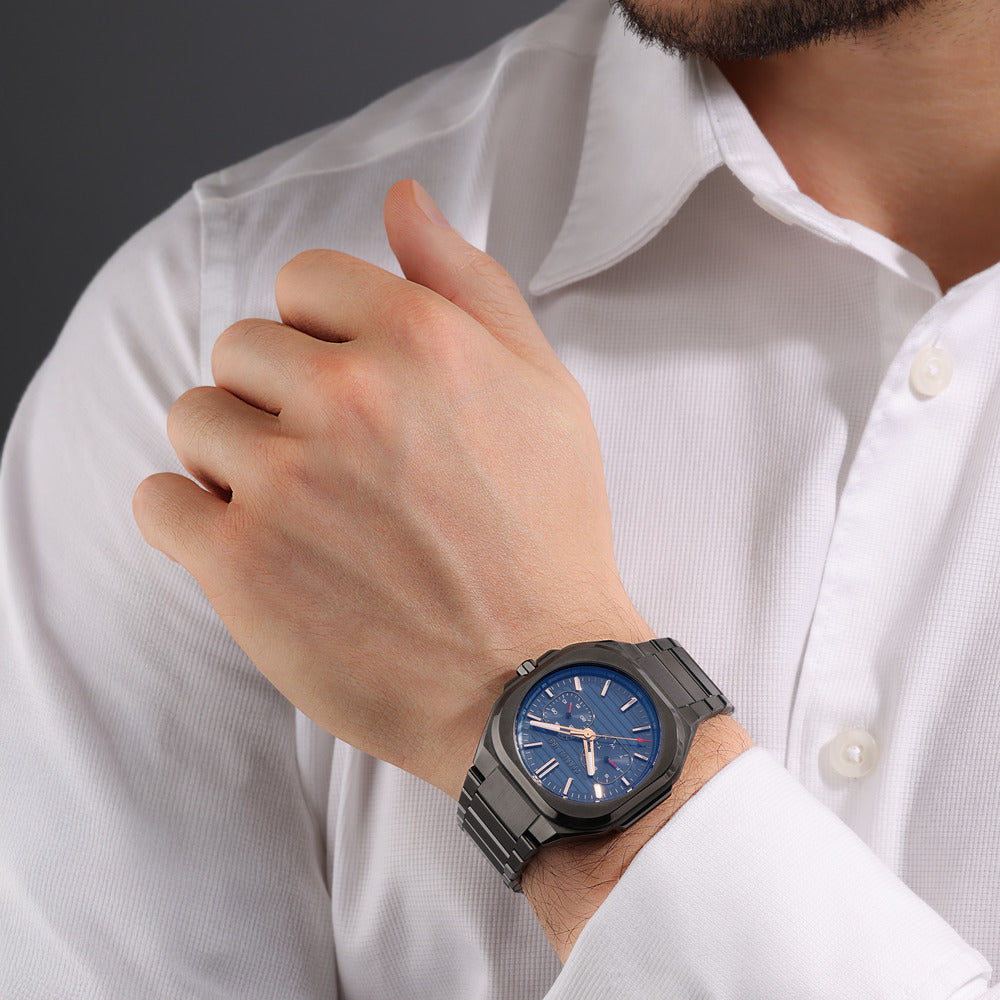 Men Leadri Blue 39X51mm Watch