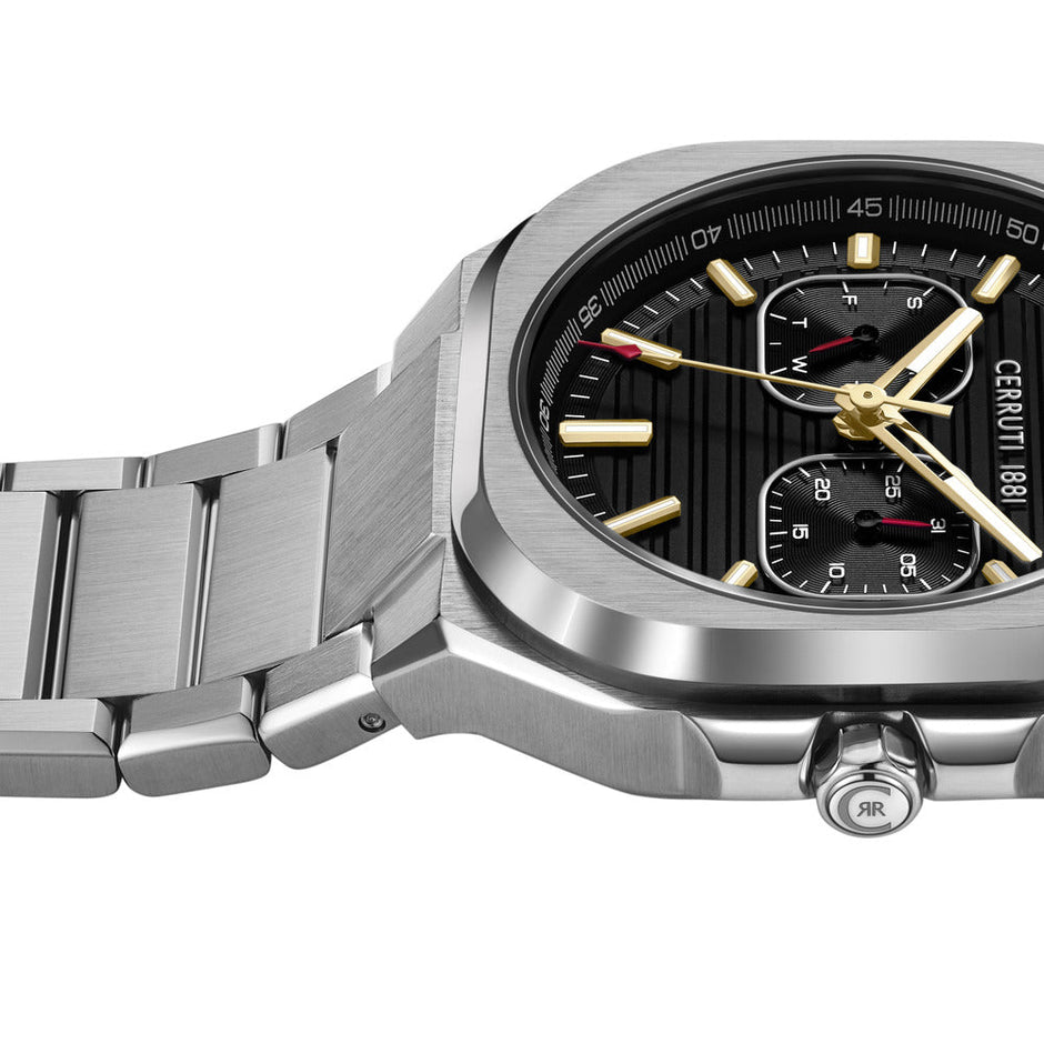 Men Leadri Black 39X51mm Watch