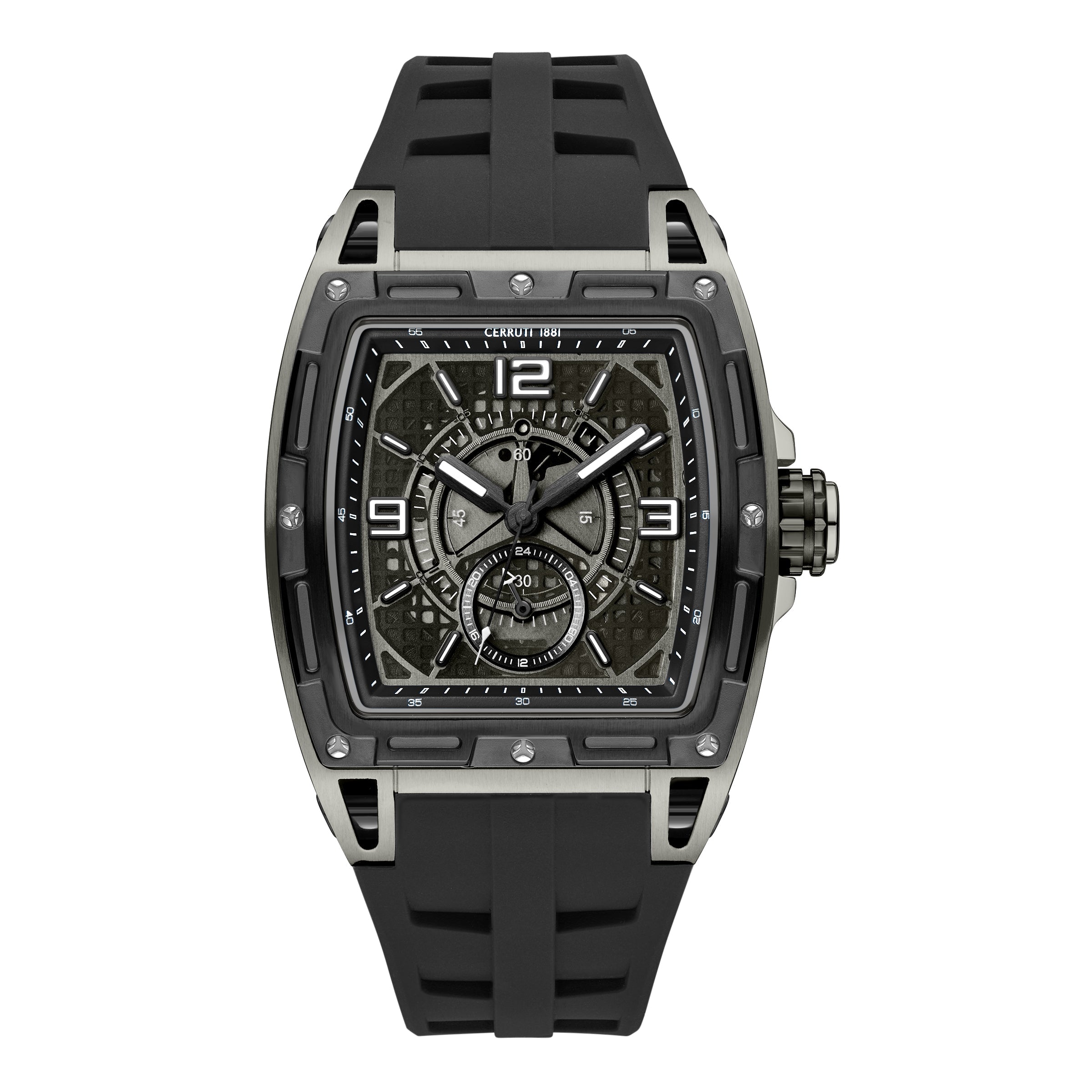 Men Belluno Gun Metal 43X53.5mm Watch
