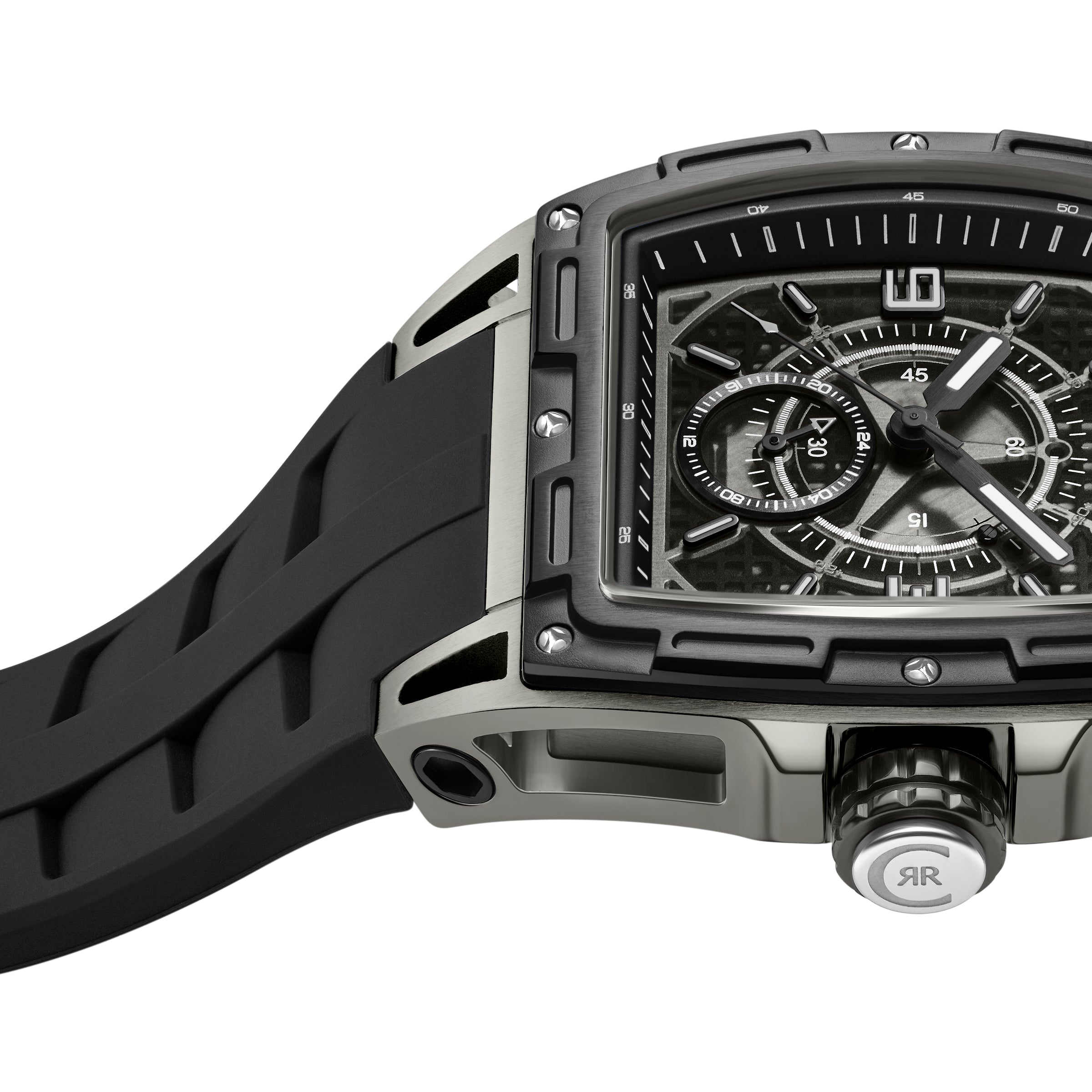 Men Belluno Gun Metal 43X53.5mm Watch