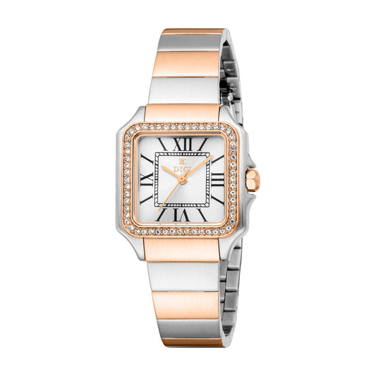 Women Glam Silver/Rose Gold Watch