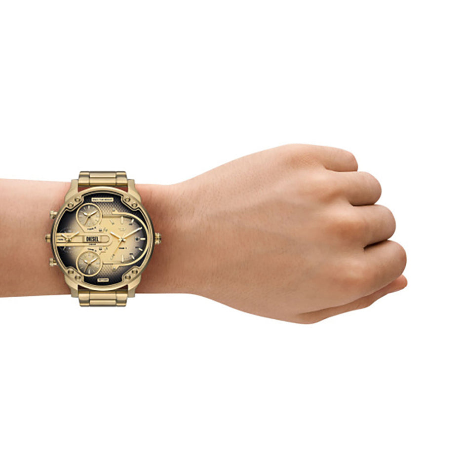 Men Mr. Daddy Slim Golden Watch