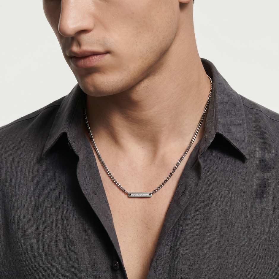 Men Silver Necklace