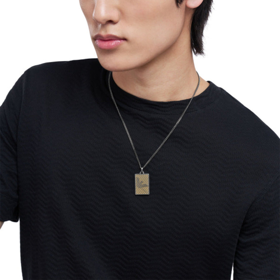 Men Eagle Logo Necklace